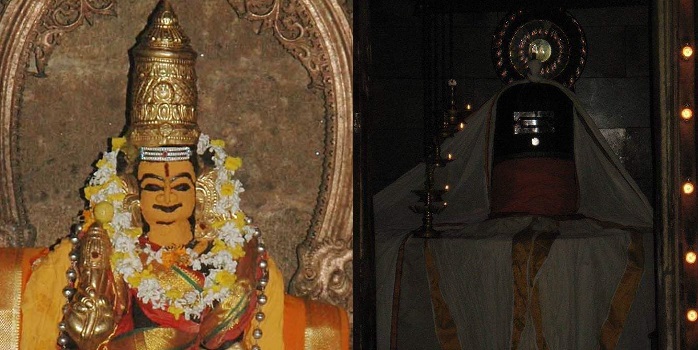 Deities Ambal Ulagammai and SIva Lingam in Papanasam Temple(பாபநாசம் சிவன் கோவில்)