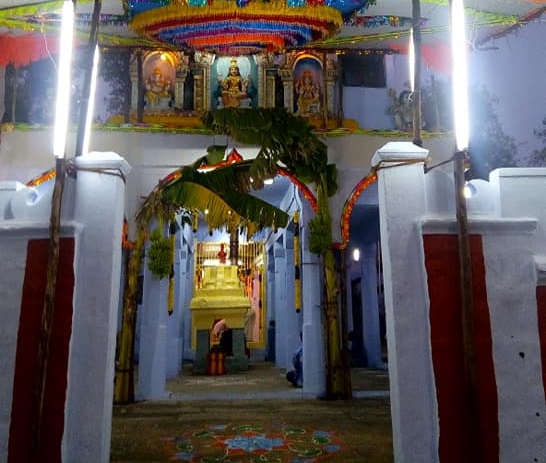 Front view of agathiyar temple.