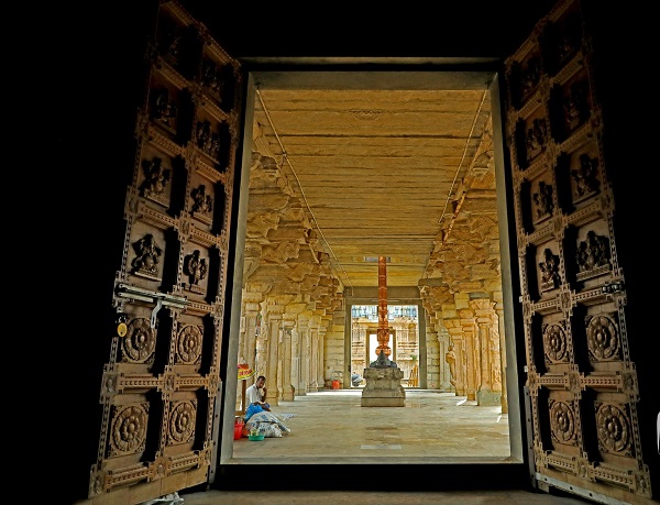 Inner view of the ganapathi temple.