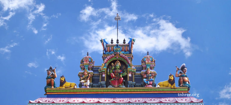 Top view of front elevation of the perathu selvi amman temple.