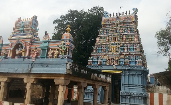 Temple tower of sri gajendra varadha perumal temple.