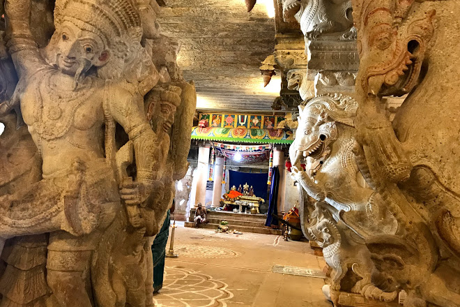 Inner view of Vanamamalai Perumal temple.