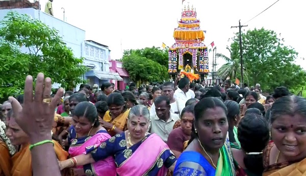 Temple car festival of Veeravanallur temple.