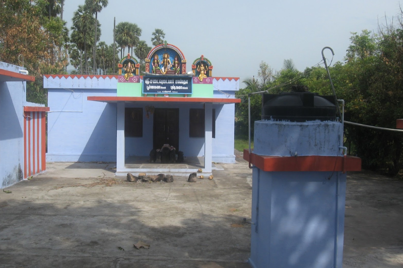 Frontal view of pappankulam Sadaiudaiyar sastha temple Tirunelveli corridor