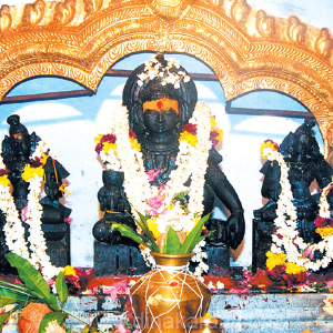 Idol of perumpadai saastha swami.