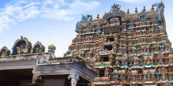 Arulmigu Nellaiappar Temple Gopuram - one of the famous Saiva temples in Tirunelveli